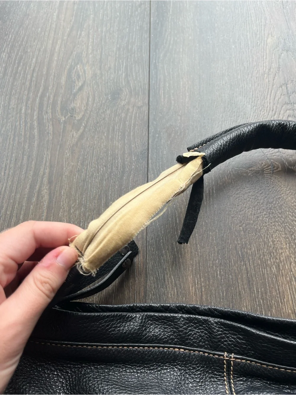 Black Leather Shoulder Bag